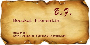 Bocskai Florentin névjegykártya